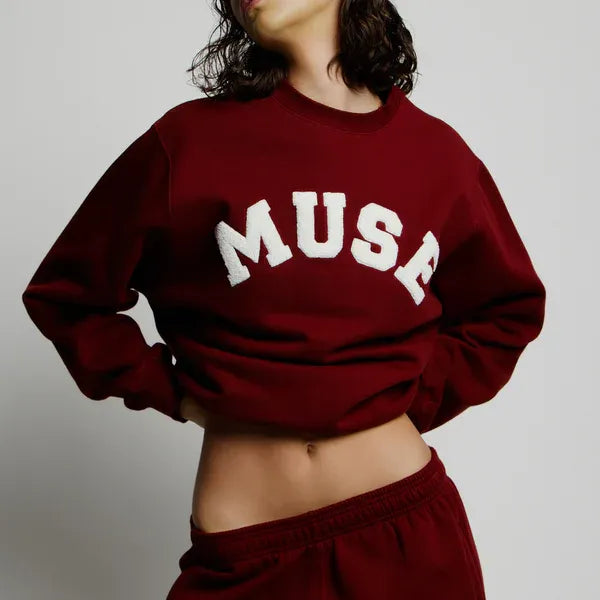 Heavyweight Chenille Sweatshirt - Wine