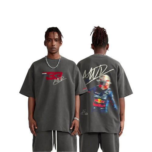 Max Verstappen Blur Tee - Faded Black