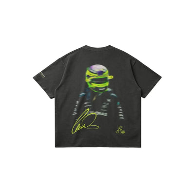 T-shirt Lewis Hamilton Blur - Noir délavé