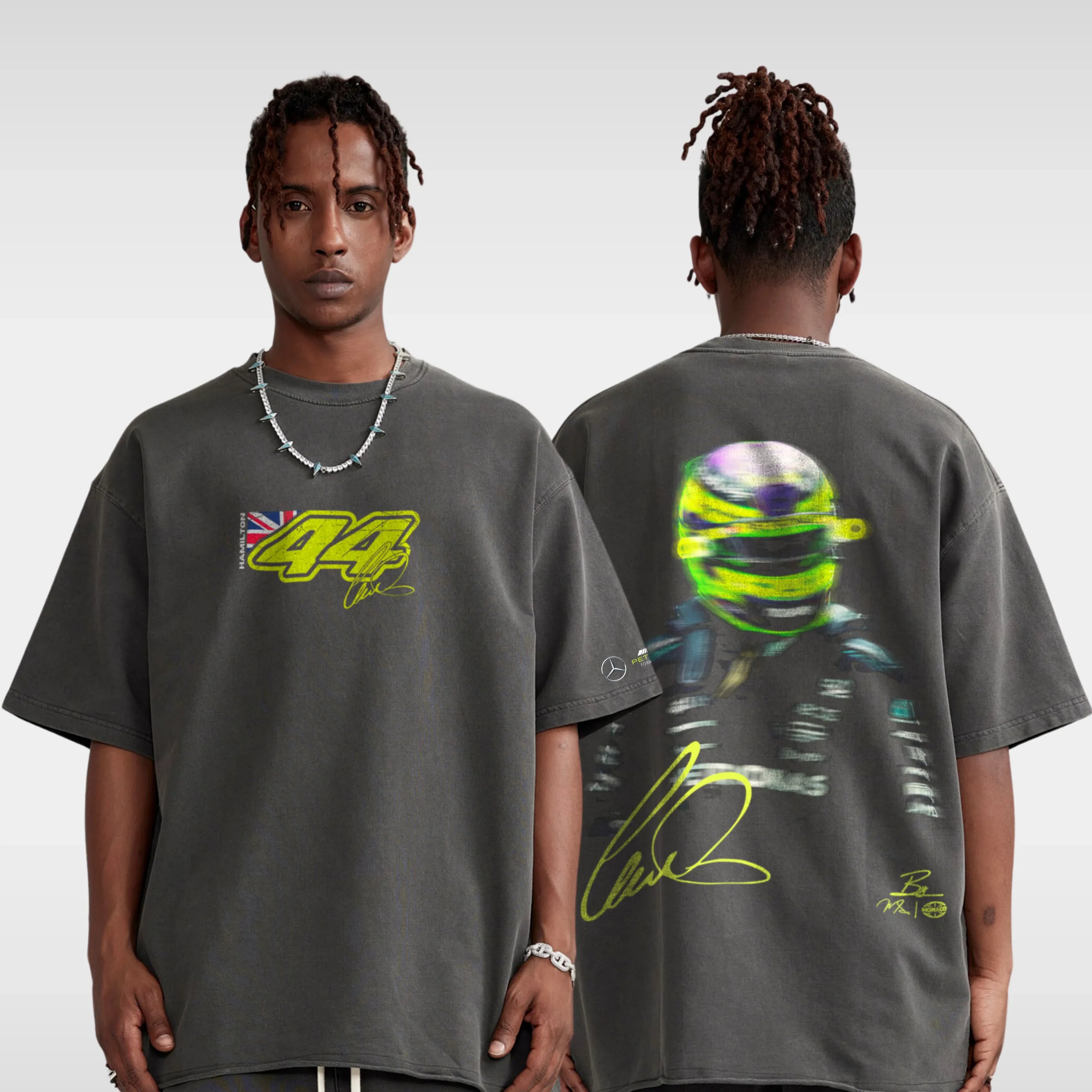 LEWIS HAMILTON BLUR TEE - DARK GRAY