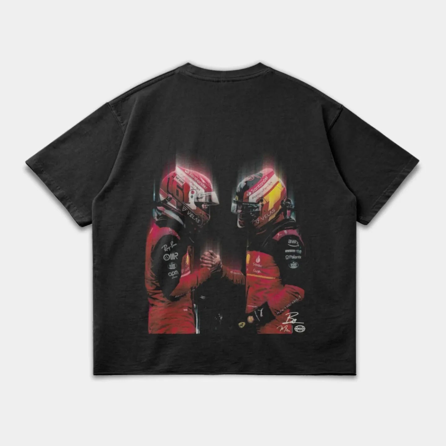 FERRARI TEAM 2024 RACING TEE - FADED BLACK