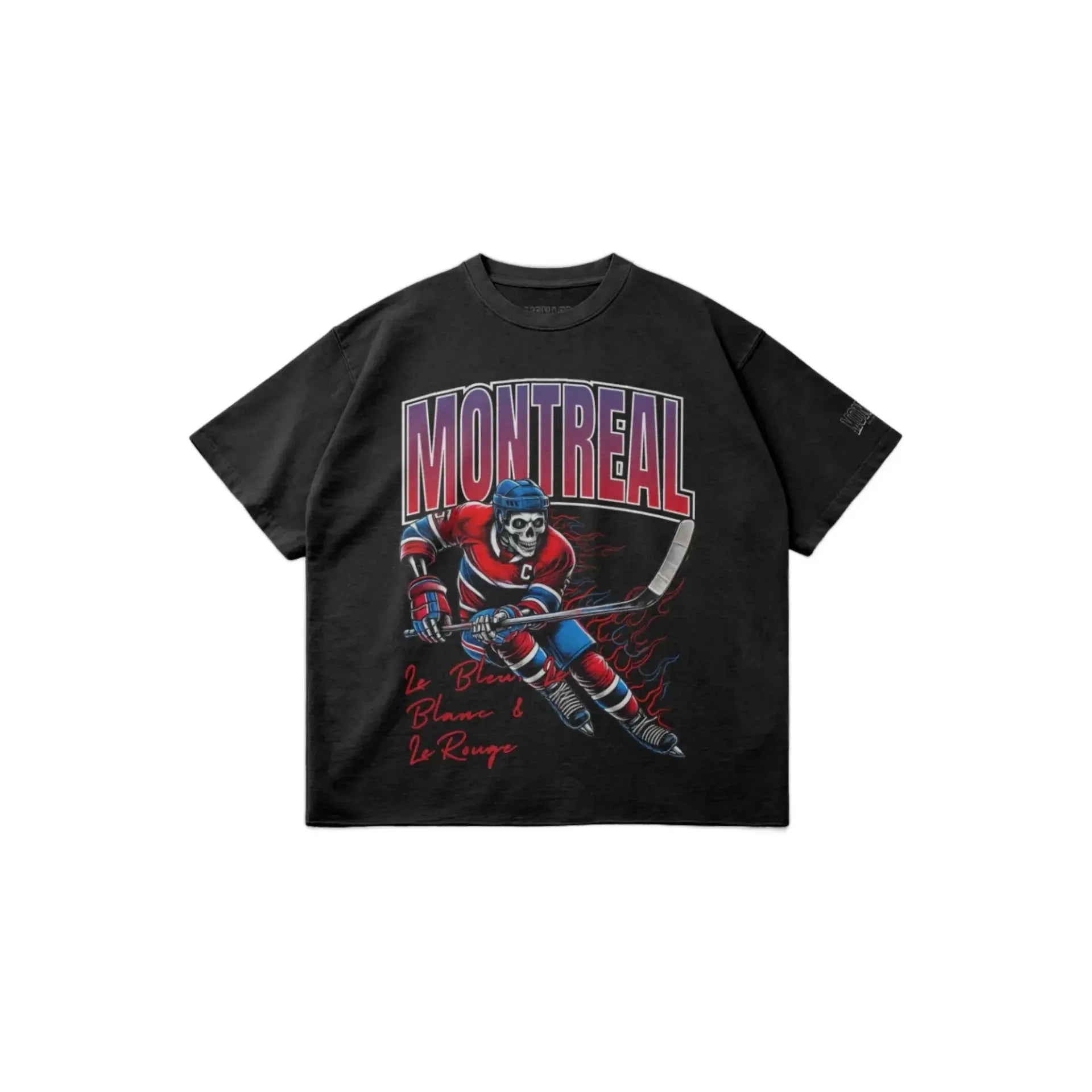 T-shirt de hockey de Montréal - Noir délavé