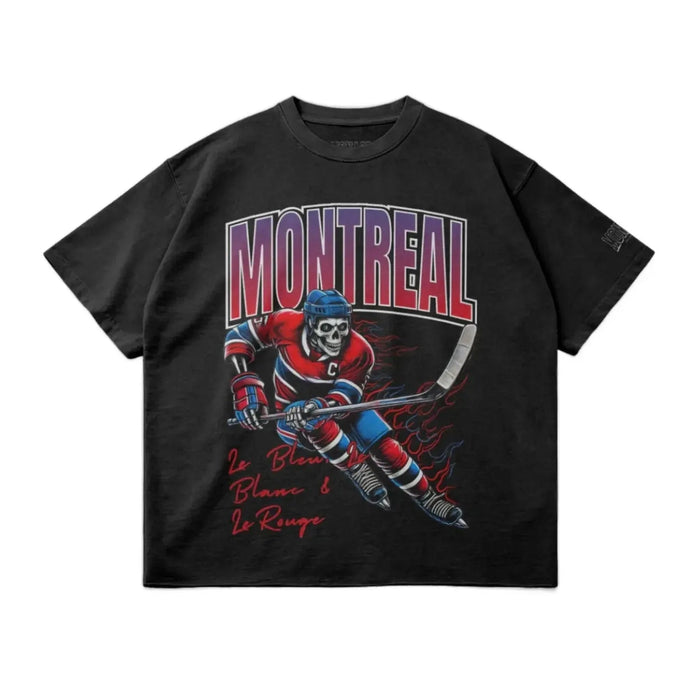 Montreal Hockey Tee - Faded Black