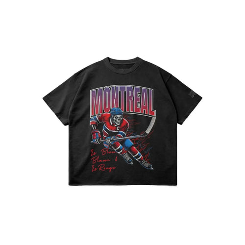 Montreal Hockey Tee - Faded Black