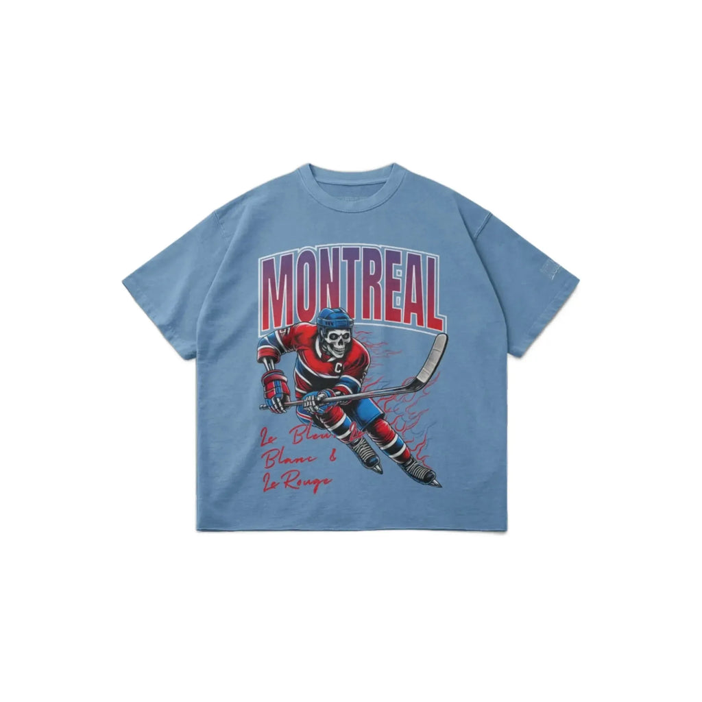 Montreal Hockey Tee - Medium Blue