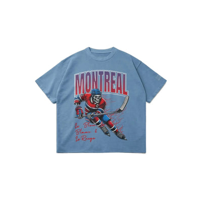 Montreal Hockey Tee - Medium Blue