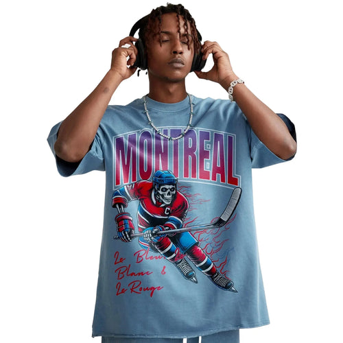 Montreal Hockey Tee - Medium Blue