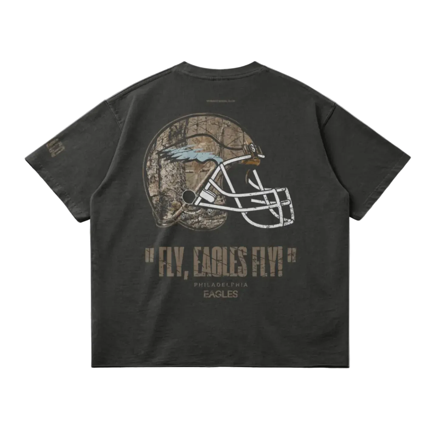 EAGLES REALTREE FOOTBALL TEE (DARK GRAY)