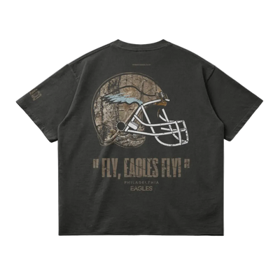 EAGLES REALTREE FOOTBALL TEE (DARK GRAY)