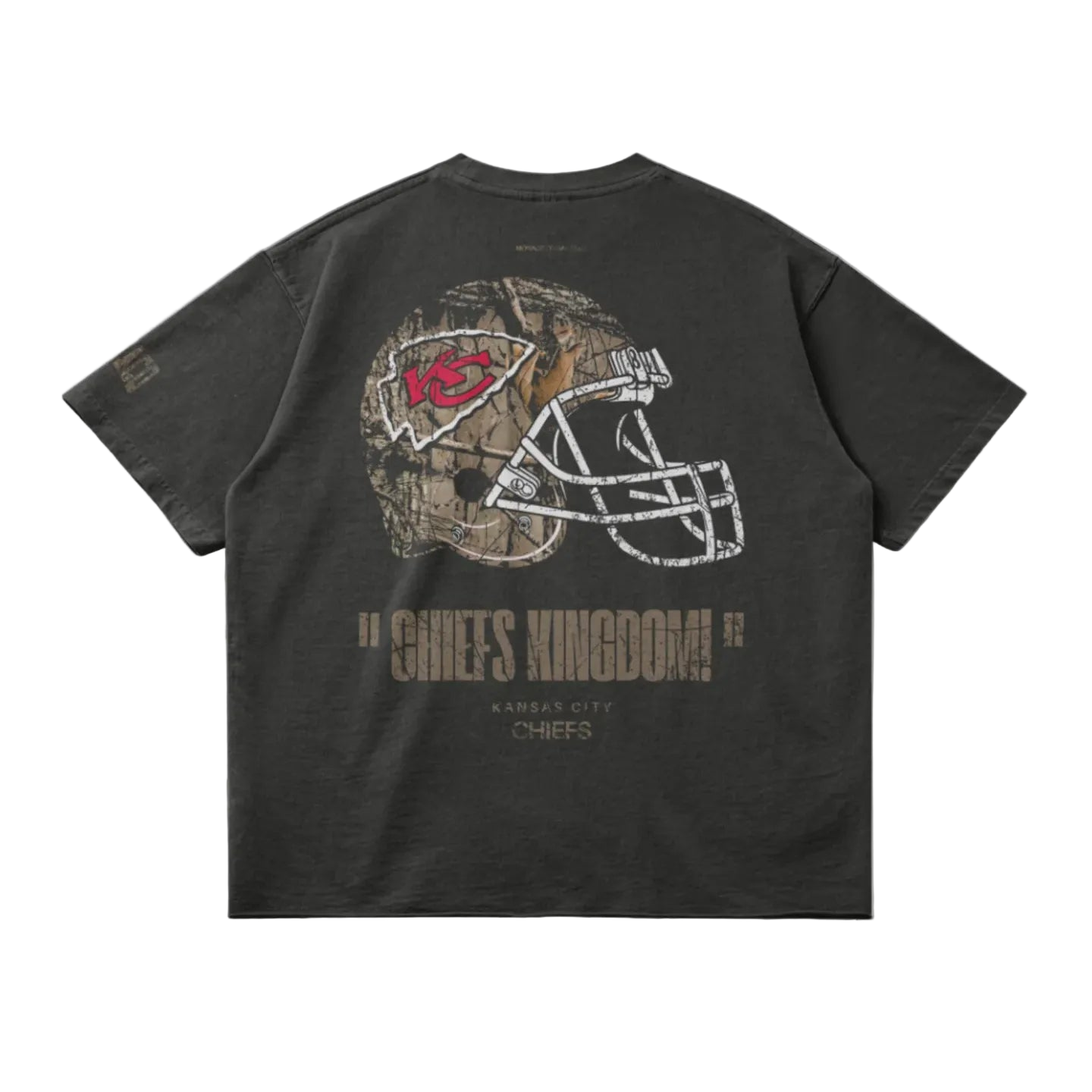 Cheifs Realtree Football Tee - Dark Grey