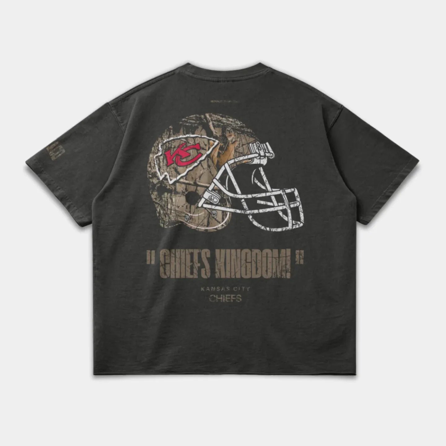 Cheifs Realtree Football Tee - Dark Grey