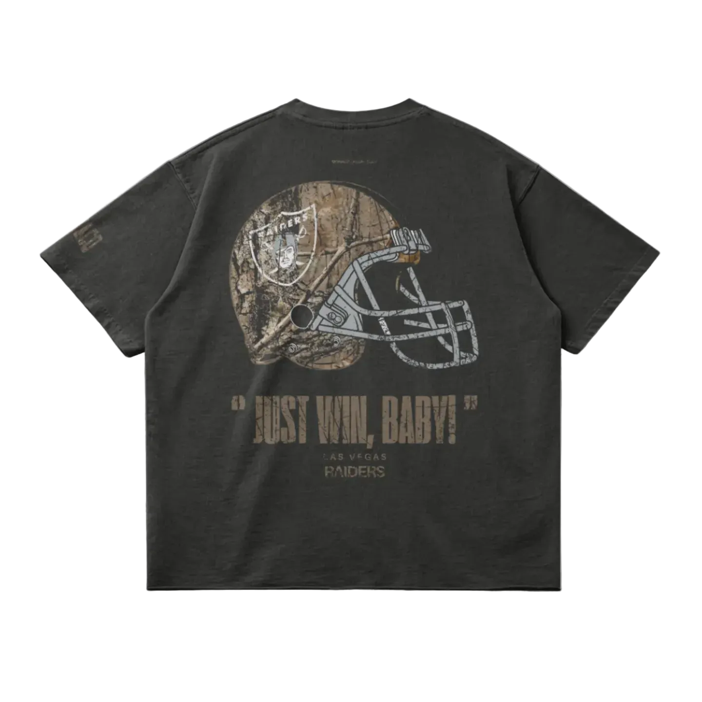 RAIDERS REALTREE FOOTBALL TEE (DARK GRAY) G