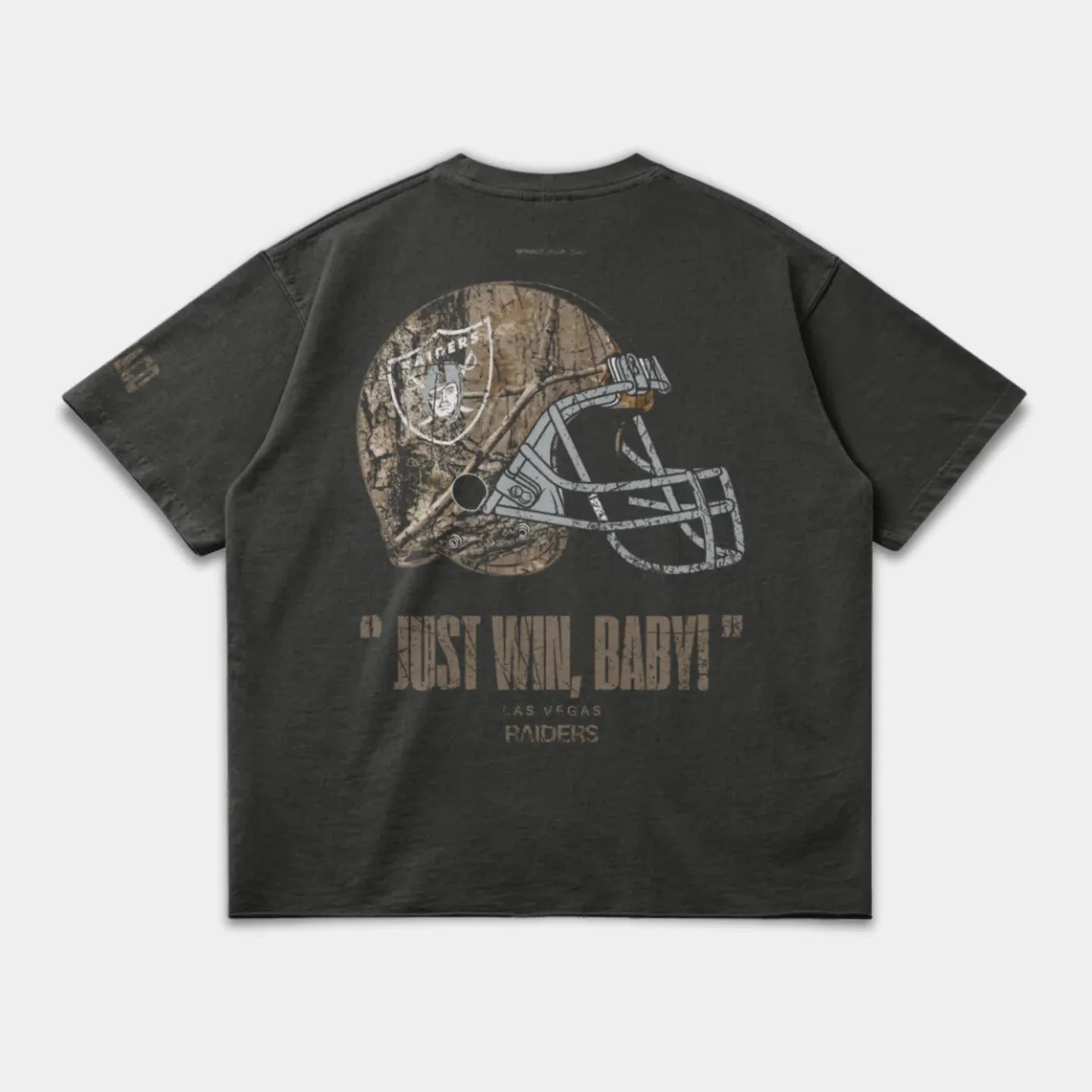 RAIDERS REALTREE FOOTBALL TEE (DARK GRAY)