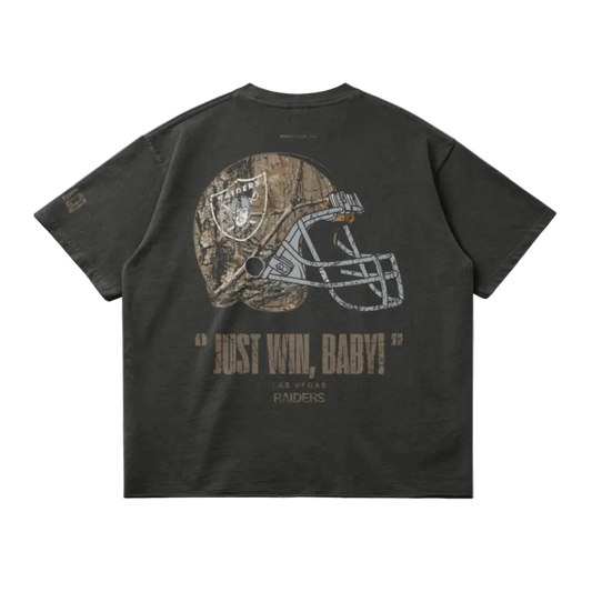RAIDERS REALTREE FOOTBALL TEE (DARK GRAY) G