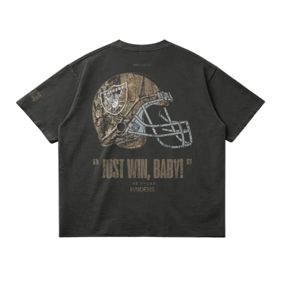 RAIDERS REALTREE FOOTBALL TEE (DARK GRAY) G