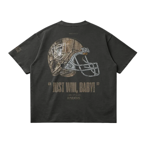 RAIDERS REALTREE FOOTBALL TEE (DARK GRAY) G