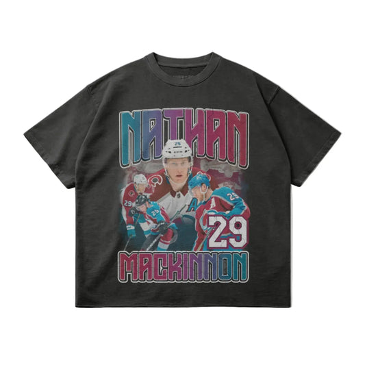 MACKINNON HOCKEY TEE - FADED BLACK