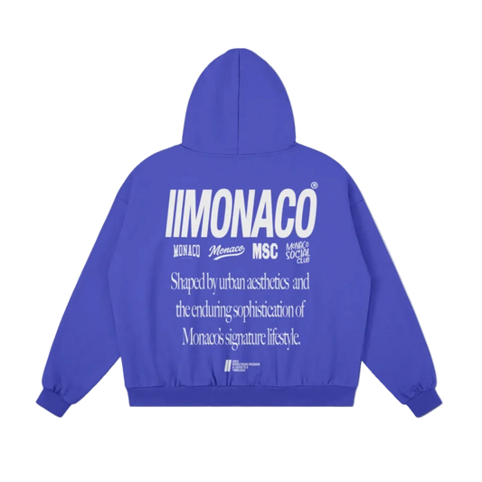 MONACO AESTHETIC HOODIE - ATHLEISURE  ELECTRIC BLUE