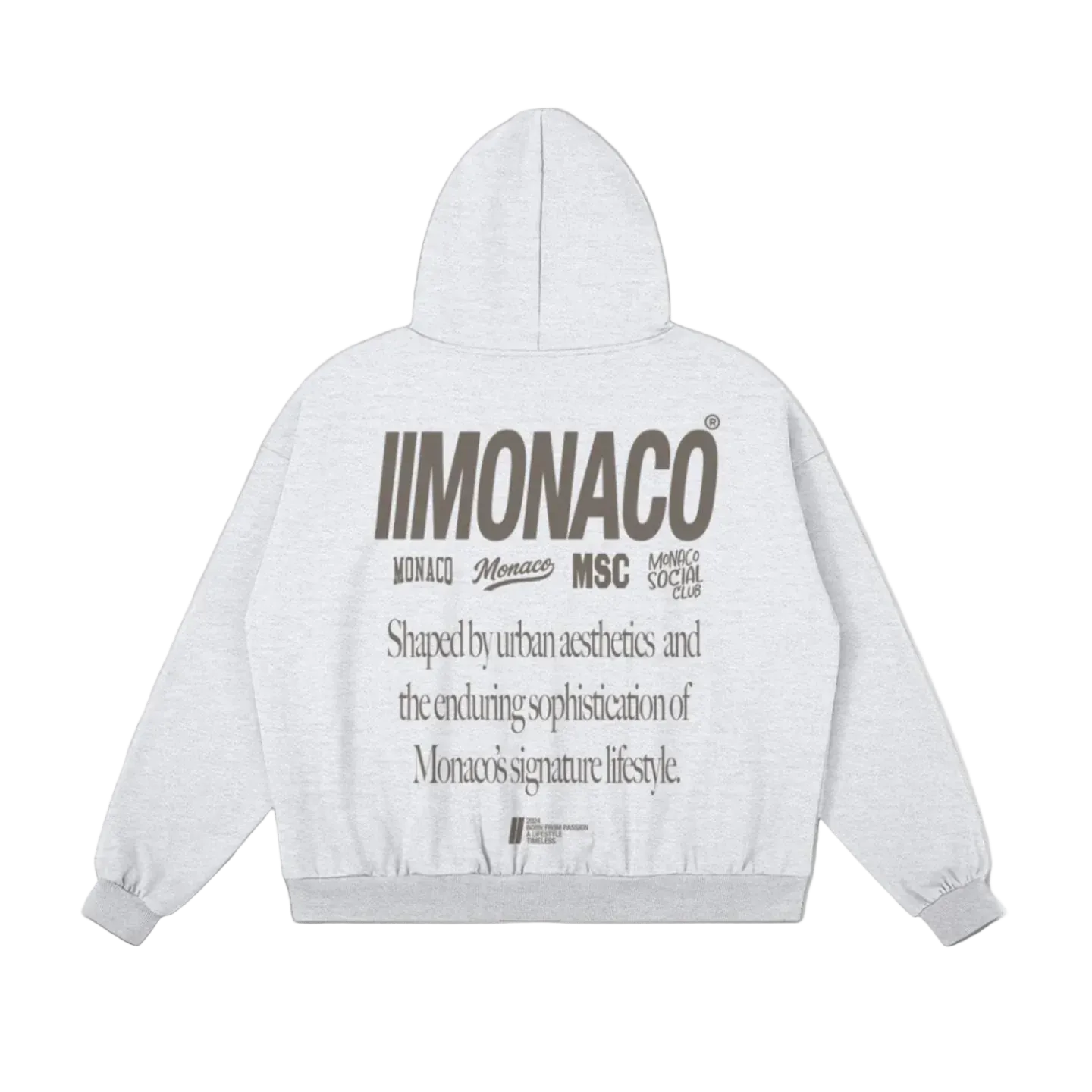 MONACO AESTHETIC HOODIE - ATHLEISURE FROZEN ASH