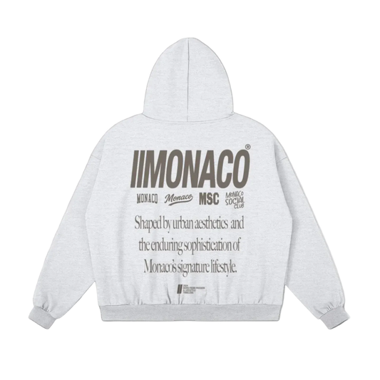 MONACO AESTHETIC HOODIE - ATHLEISURE FROZEN ASH