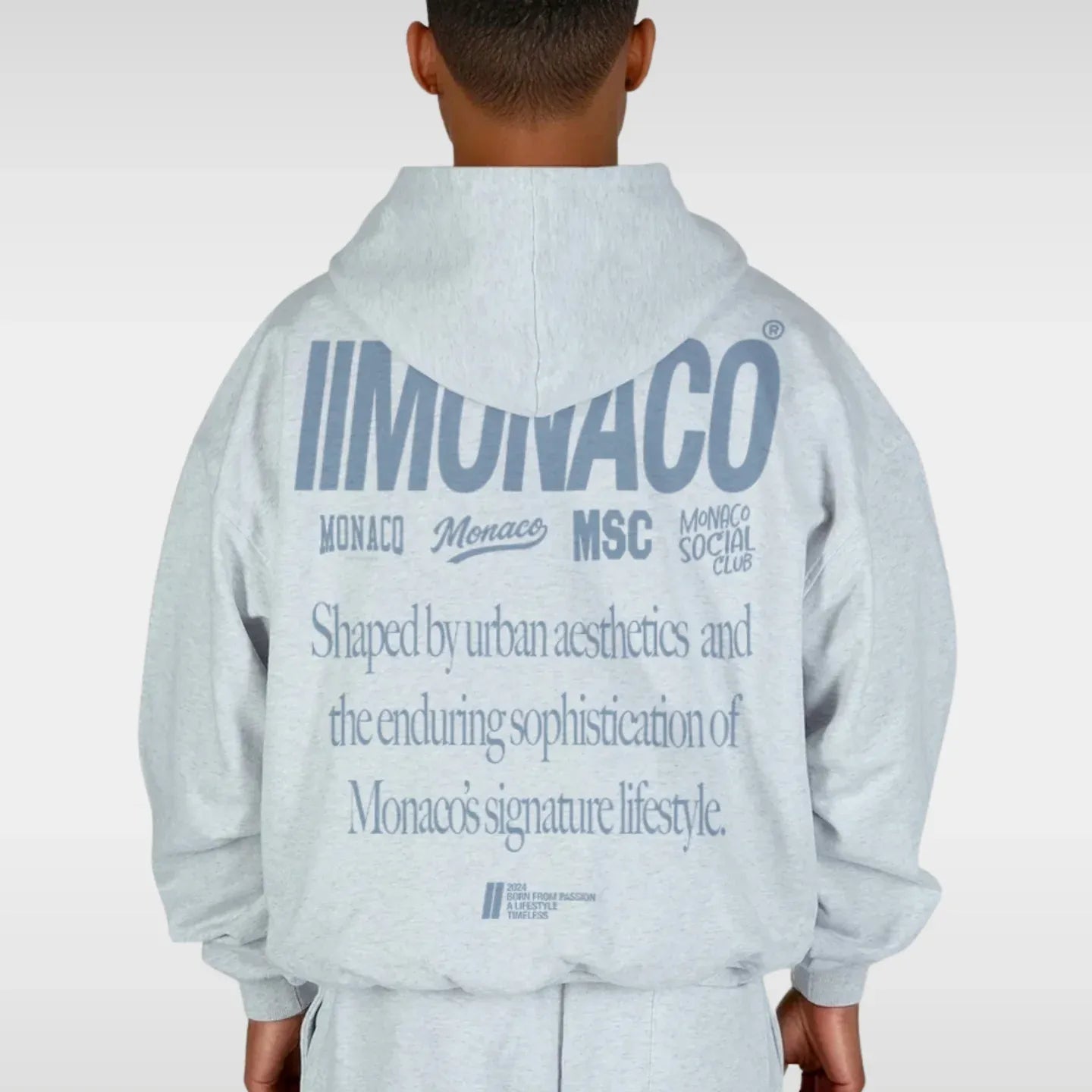MONACO AESTHETIC HOODIE - ATHLEISURE GRAPHITE GRAY