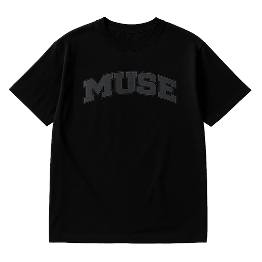 Muse Tee OG Patch black logo black