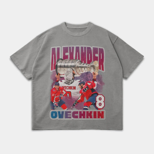 OVECHKIN HOCKEY TEE - LIGHT GRAY