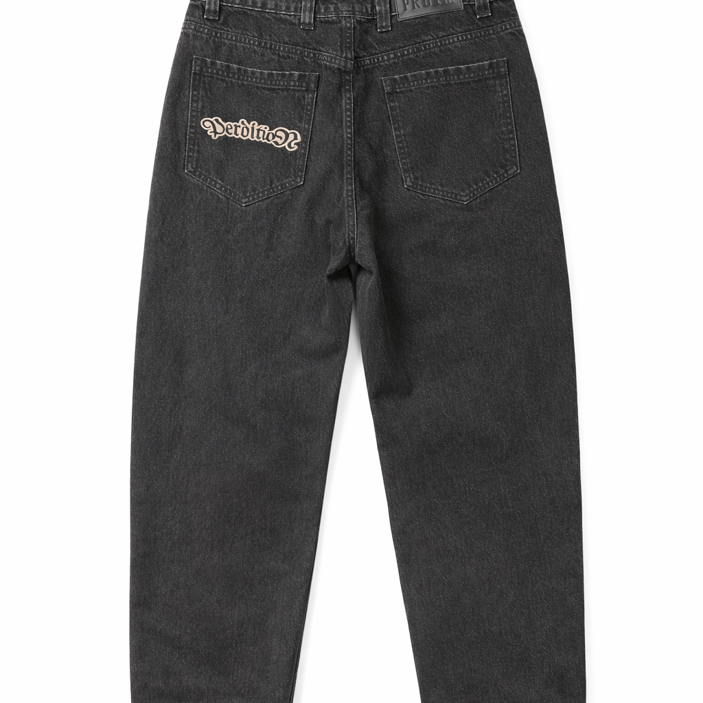 Baggy Jeans - Washed Black