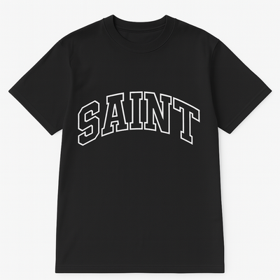T-shirt noir « Saint » à patch noir