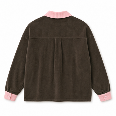 Daybreak Corduroy Polo - Cocoa/Pink