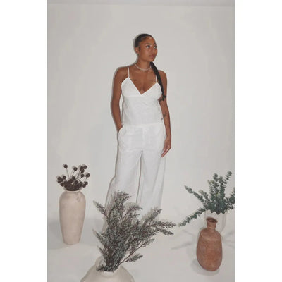 Pantalon Bord de mer – Blanc