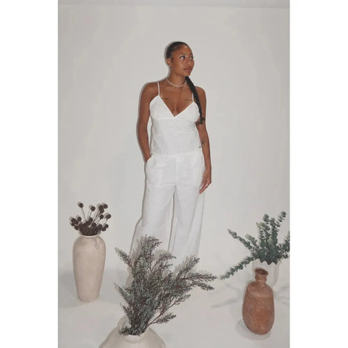 Pantalon Bord de mer – Blanc