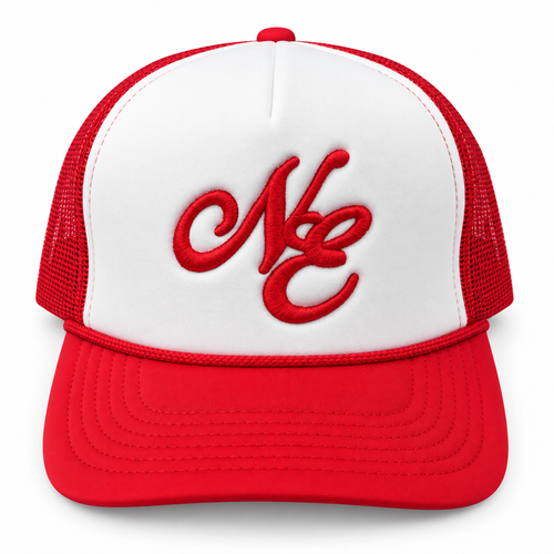 NE - Hat / Cap - White & Red