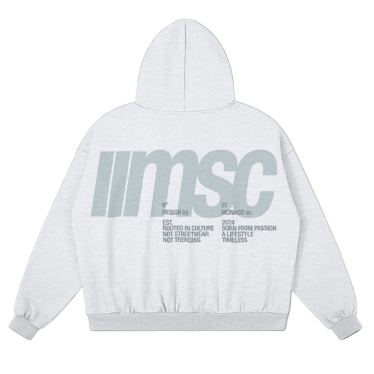 MSC LABEL HOODIE - ATHLEISURE MIST CHARCOAL