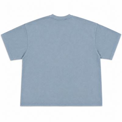 Heavyweight Blue Tee - Saint Logo White Stitch