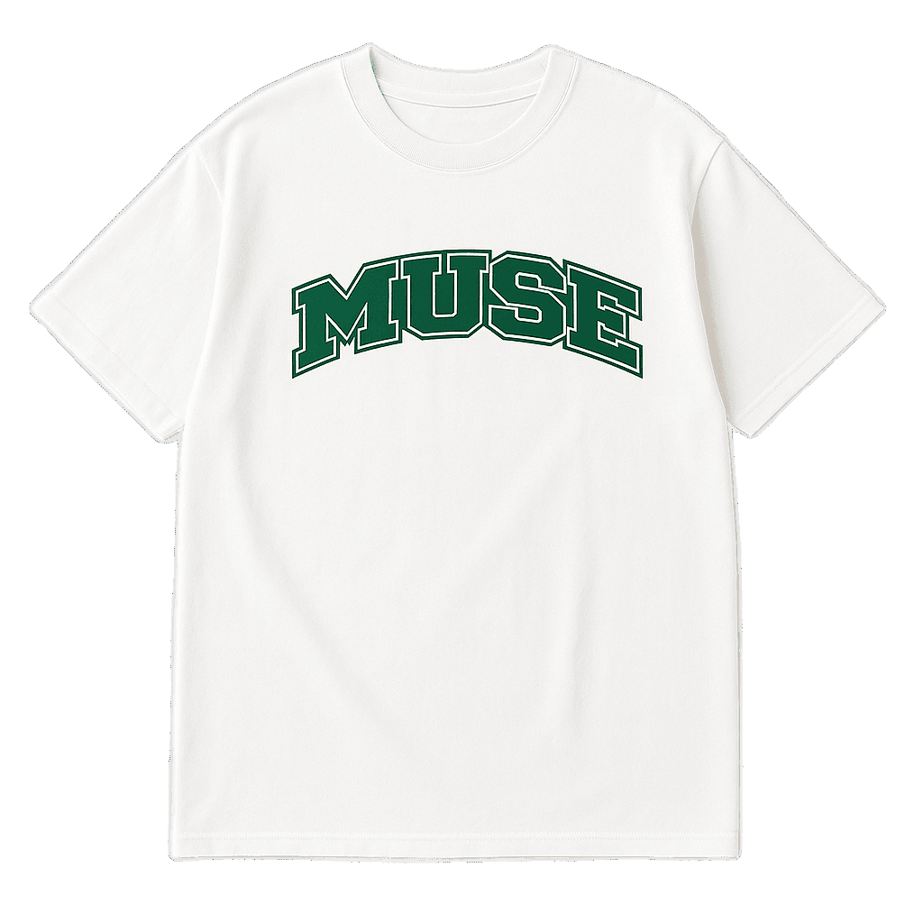 Muse Tee OG Patch blanc logo green
