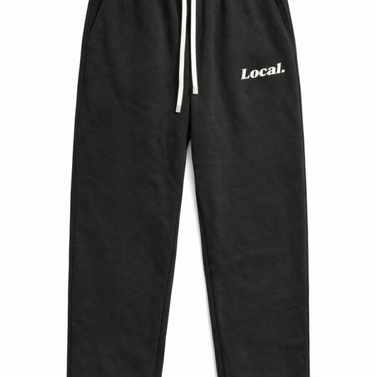 Straight Leg Black Local Sweat Pants