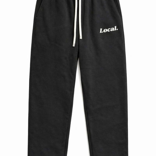 Straight Leg Black Local Sweat Pants