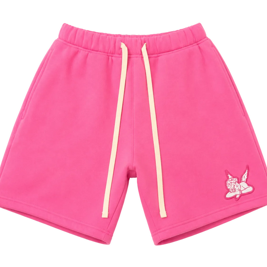 Pink Terry Shorts - Saint Angel Logo