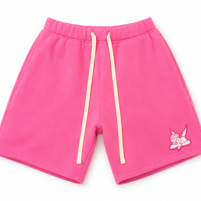 Pink Terry Shorts - Saint Angel Logo