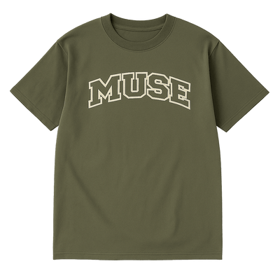 Muse Tee OG Patch khaki / grey logo green khaki and white cream