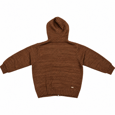 Knitted Zip Hoodie FW26 - Brown