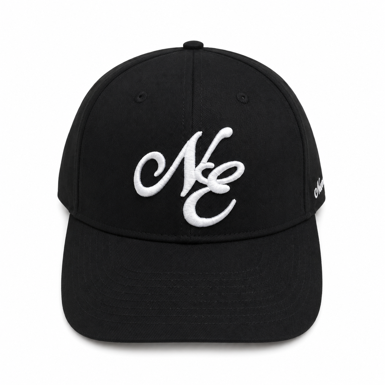 NE Black Embroidered Cap / Hat