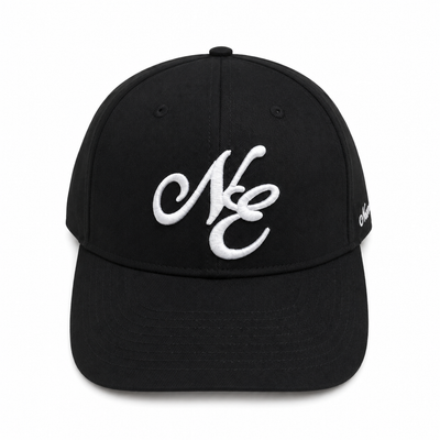 NE Black Embroidered Cap / Hat