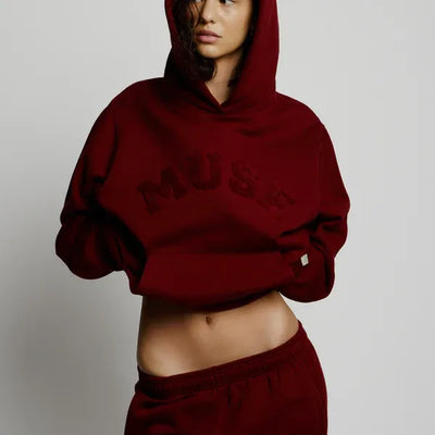 Heavyweight Chenille Hoodie - Wine