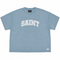 Heavyweight Blue Tee - Saint Logo White Stitch