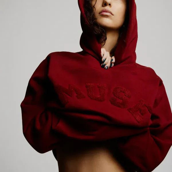 Heavyweight Chenille Hoodie - Wine