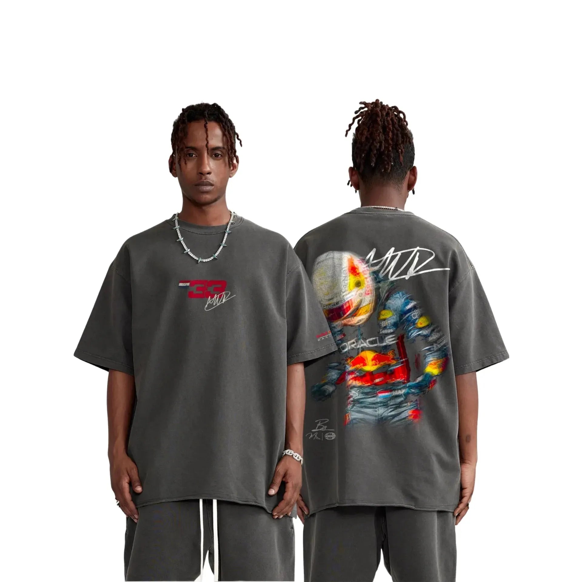 VERSTAPPEN BLUR RACING TEE – DARK GREY