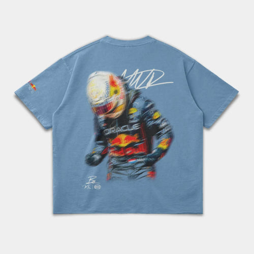 Max Verstappen Blur Tee - Slate Blue
