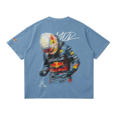 T-SHIRT DE COURSE VERSTAPPEN BLUR – GRIS FONCÉ